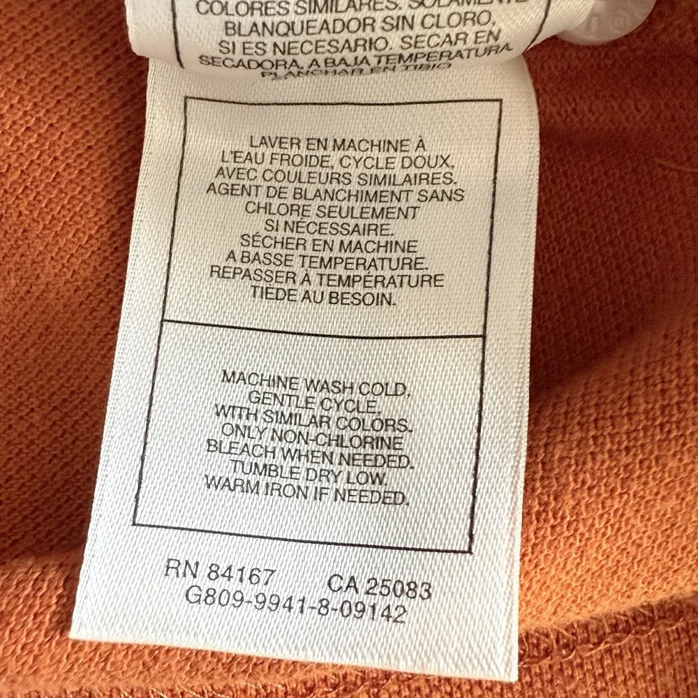 Disney Parks Polo Shirt Mens L Orange Mickey Mouse Embroidered‎ Short Sleeve